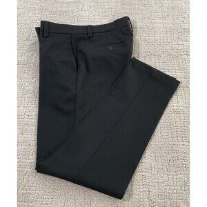 Haggar Cool Right Performance Flex Straight Fit Black Trouser Pants 29”x30”